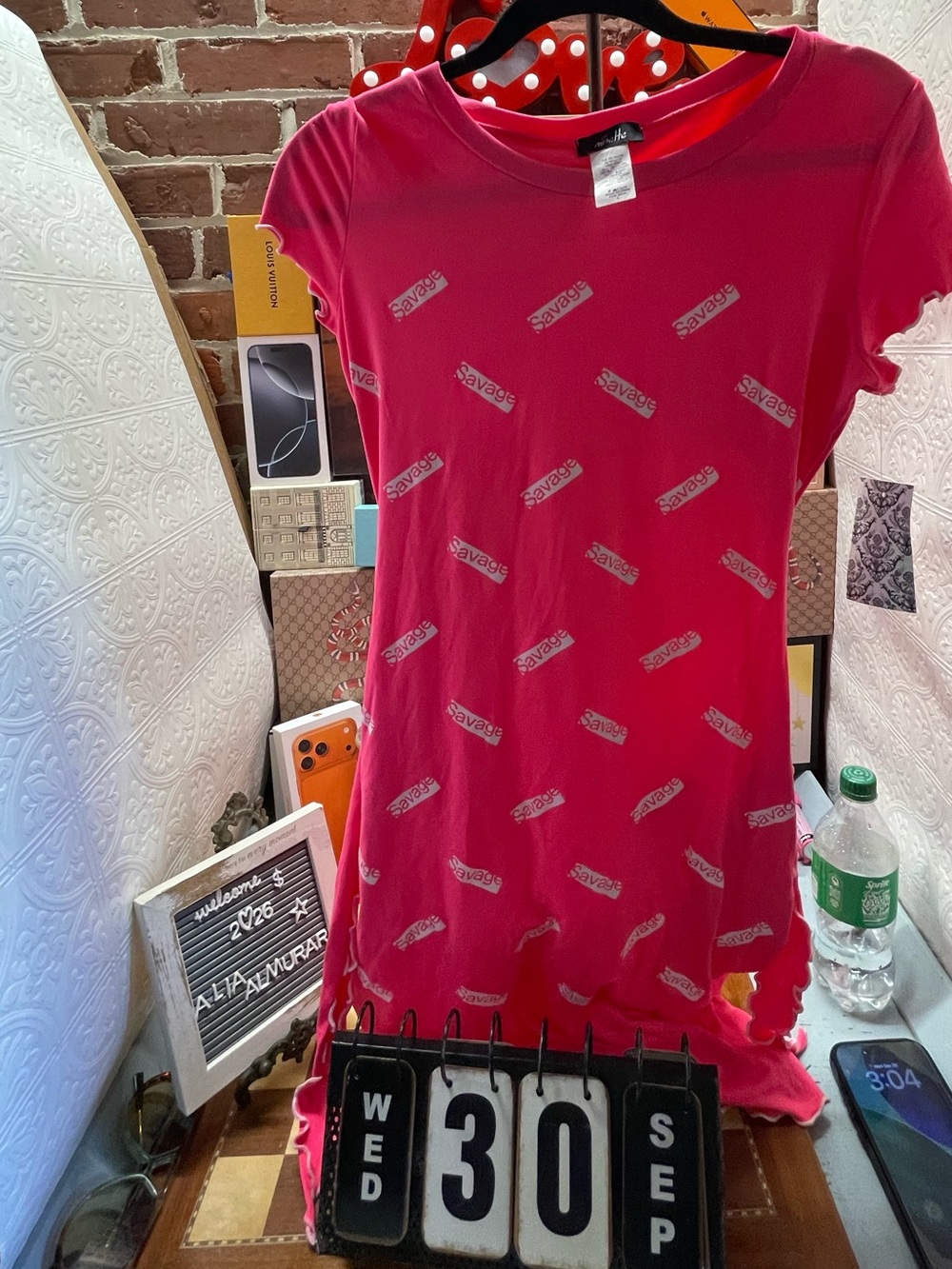 Pink salvage dress